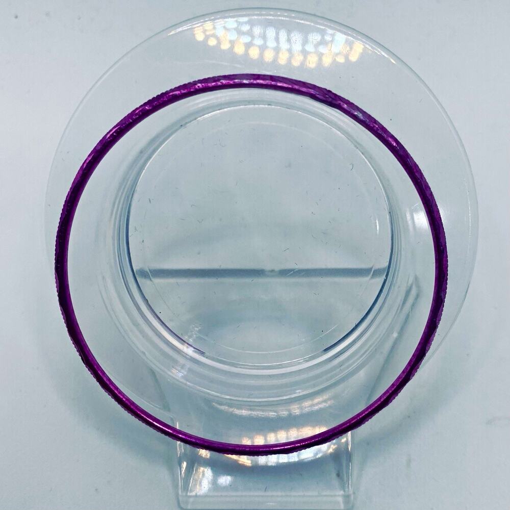 Purple Thin Beveled Round Bangle Bracelet 2.5 in Length!